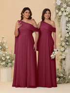 Paloma Burgundy back view bridesmaid dress