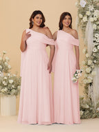 Paloma Pearl Pink front view bridesmaid dress