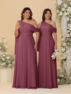 Paloma Plum front view bridesmaid dress