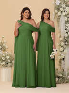 Paloma Olive Green front view bridesmaid dress