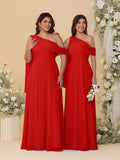 Paloma Red front view bridesmaid dress