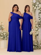 Paloma Royal Blue side view bridesmaid dress