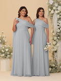 Paloma Silver front view bridesmaid dress