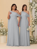 Paloma Silver front view bridesmaid dress