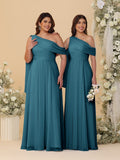 Paloma Teal front view bridesmaid dress