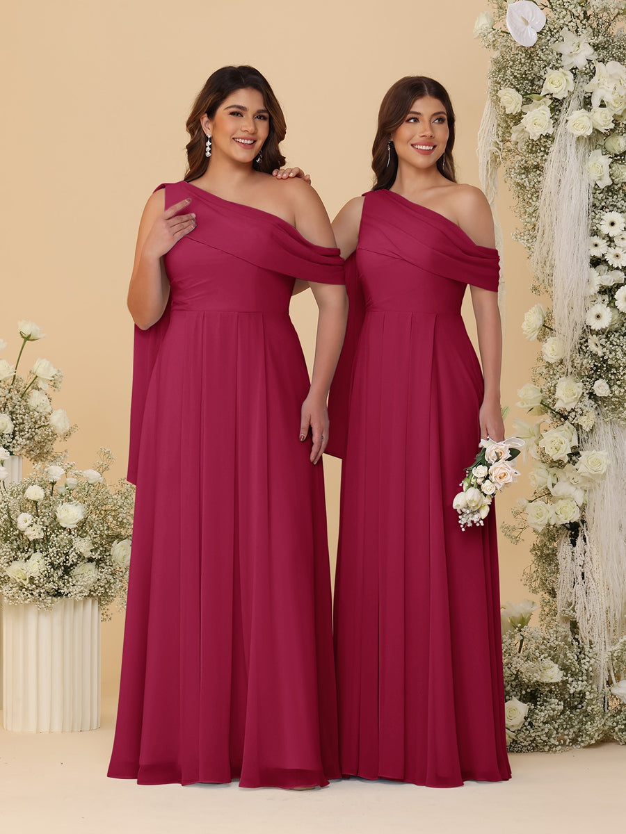 Paloma Burgundy side view bridesmaid dress