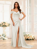 Quenby Ivory front view bridesmaid dress