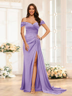Quenby Lilac front view bridesmaid dress