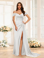 Quenby Ivory back view bridesmaid dress
