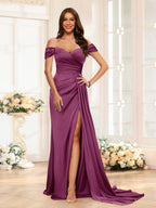 Quenby Orchid front view bridesmaid dress