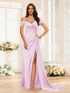 Quenby Rose Pink front view bridesmaid dress