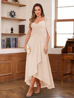 Yara Elise Champagne back view mother of the bride dress