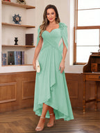 Yara Elise Mint Green front view mother of the bride dress