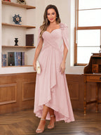 Yara Elise Pearl Pink back view mother of the bride dress