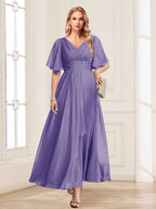 Adora Lilac front view wedding guest dress