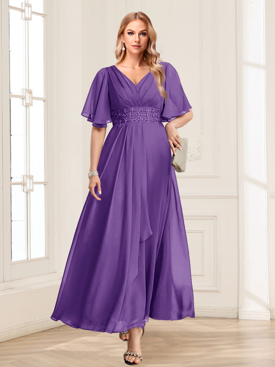 Adora Regency front view wedding guest dress