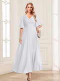 Adora White front view wedding guest dress