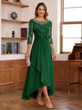 Anaelle emerald front view mother of the bride dress