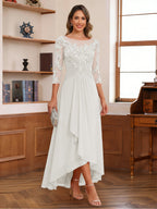 Anaelle ivory front view mother of the bride dress
