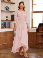 Anaelle pearl pink alternate front view 2 mother of the bride dress