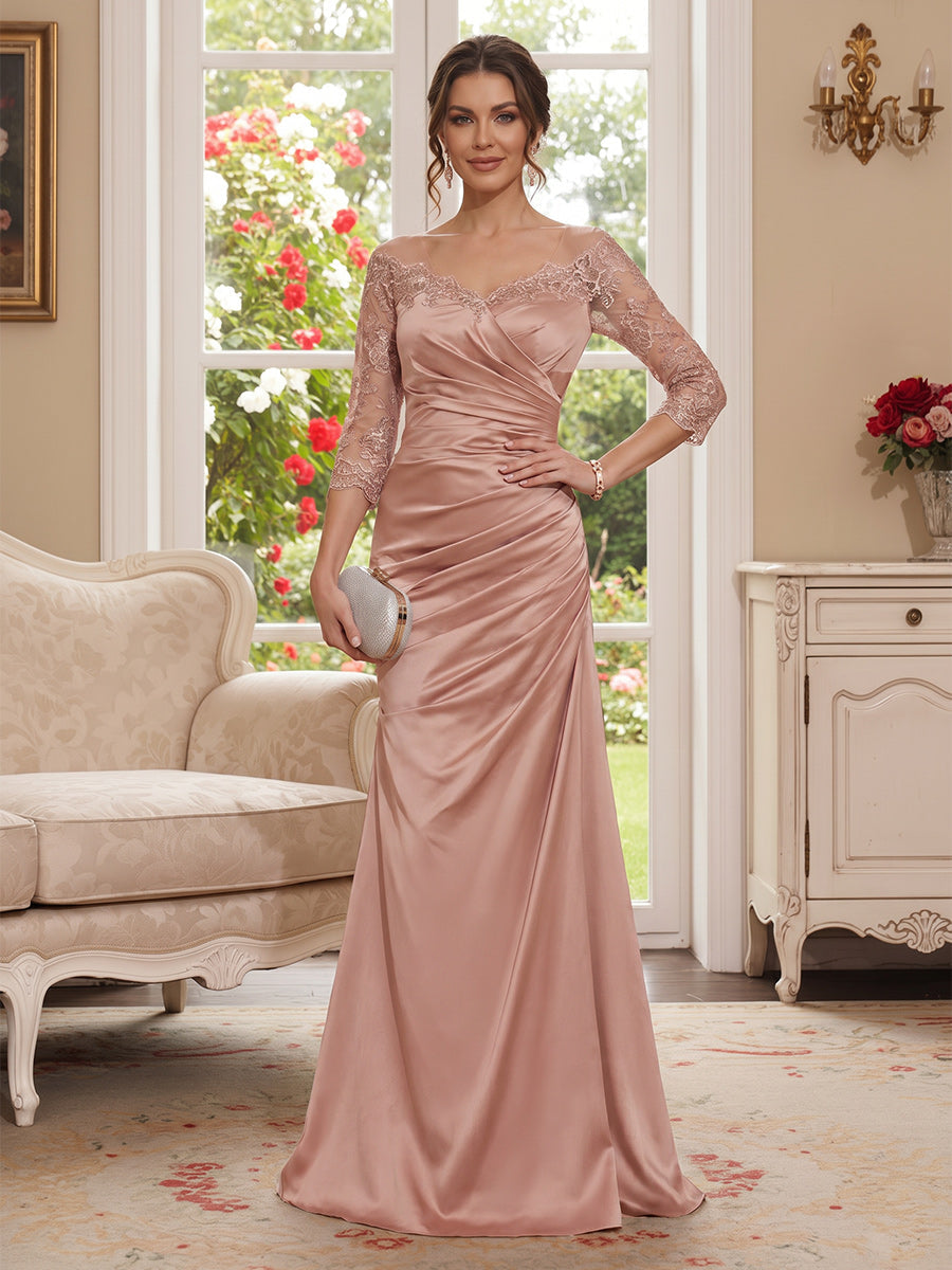 Petra Vivienne Rose Pink front view mother of the bride dress
