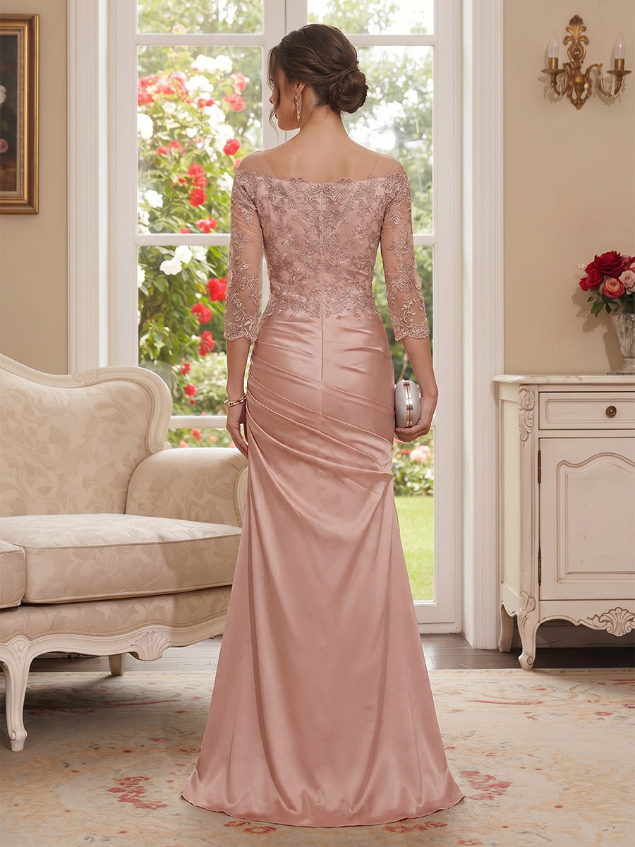 Petra Vivienne Rose Pink back view mother of the bride dress