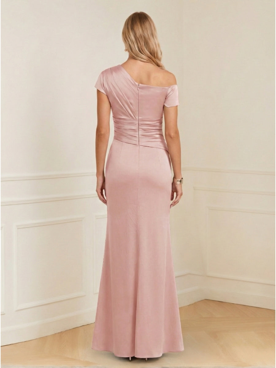 Nadia Elise Dusty Rose back view mother of the bride dress
