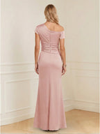 Nadia Elise Dusty Rose back view mother of the bride dress