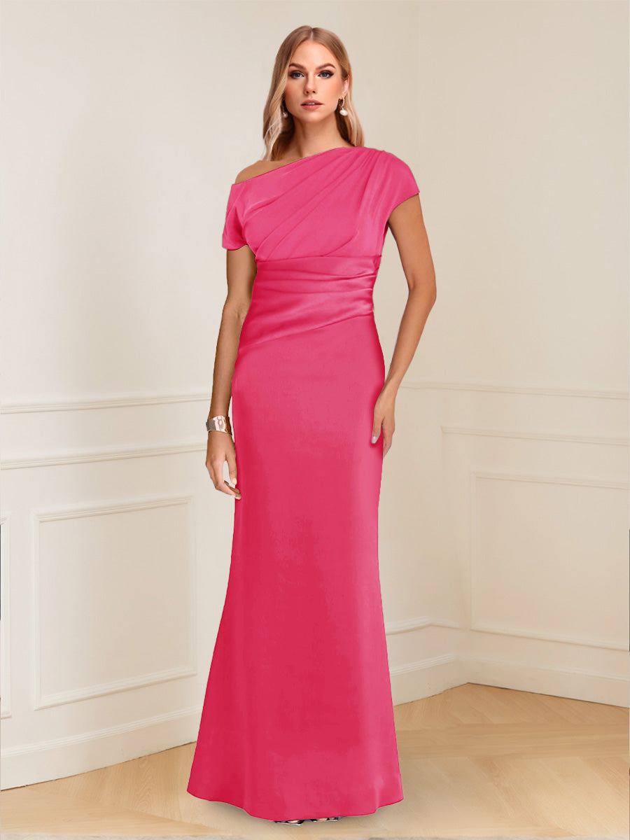 Nadia Elise Fuchsia back view mother of the bride dress