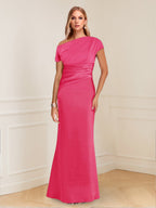 Nadia Elise Fuchsia back view mother of the bride dress