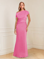 Nadia Elise Hot Pink front view mother of the bride dress