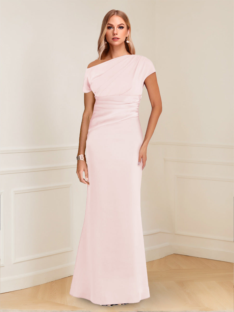 Nadia Elise Pearl Pink front view mother of the bride dress