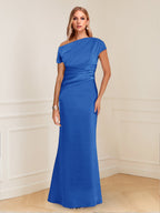 Nadia Elise Royal Blue front view mother of the bride dress