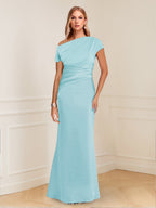 Nadia Elise Sky Blue back view mother of the bride dress