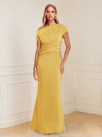 Nadia Elise Gold back view mother of the bride dress