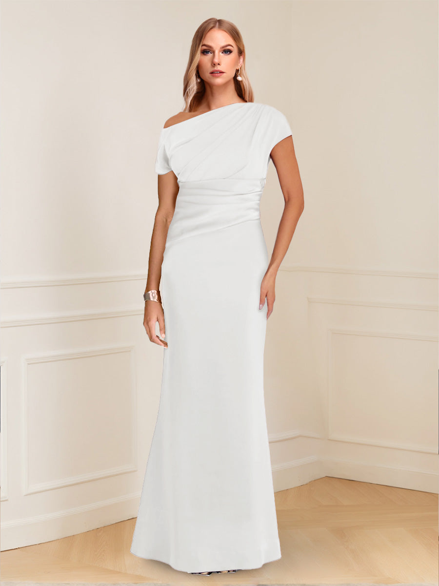 Nadia Elise Ivory back view mother of the bride dress