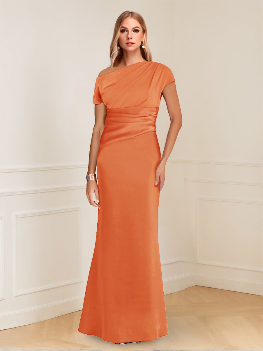 Nadia Elise Orange front view mother of the bride dress