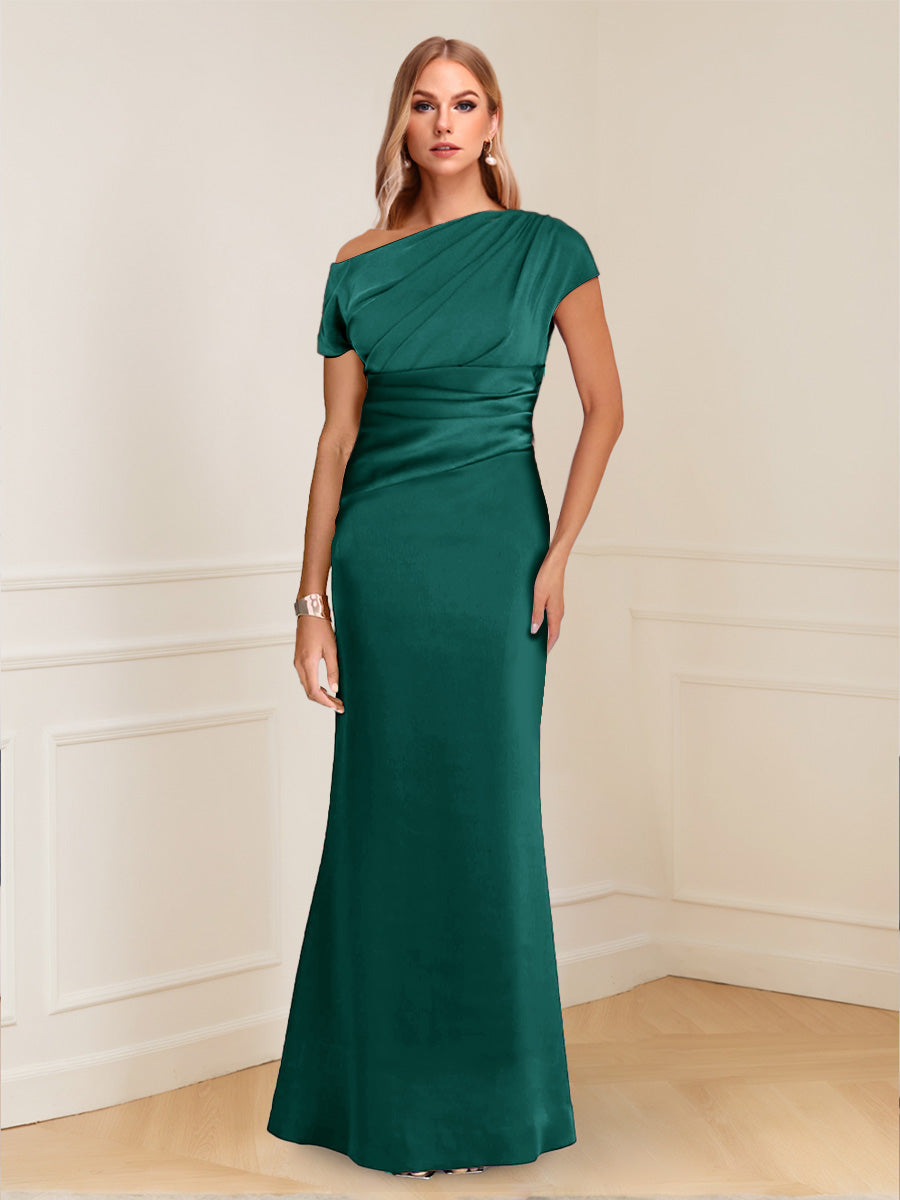 Nadia Elise Peacock front view mother of the bride dress