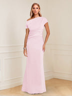 Nadia Elise Pearl Pink back view mother of the bride dress