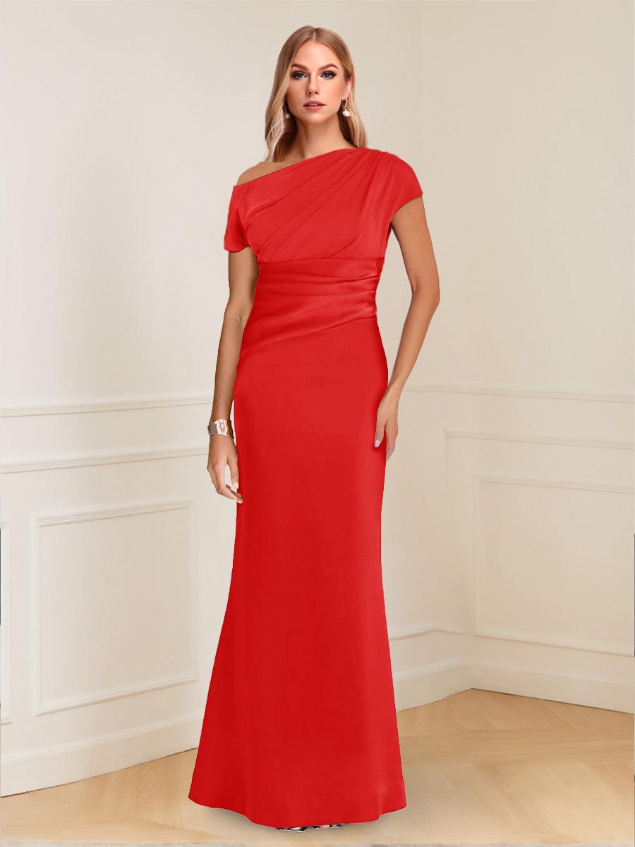 Nadia Elise Red front view mother of the bride dress