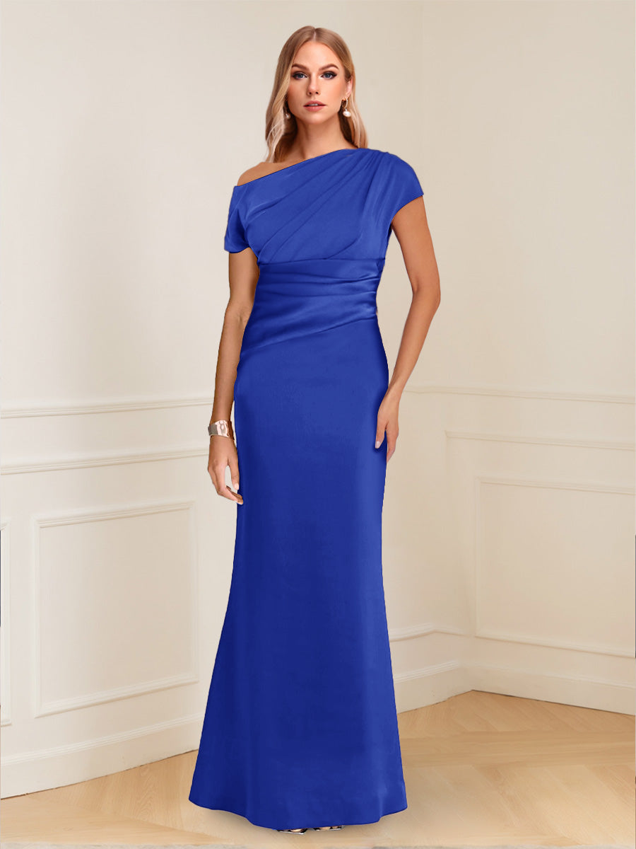 Nadia Elise Royal Blue back view mother of the bride dress