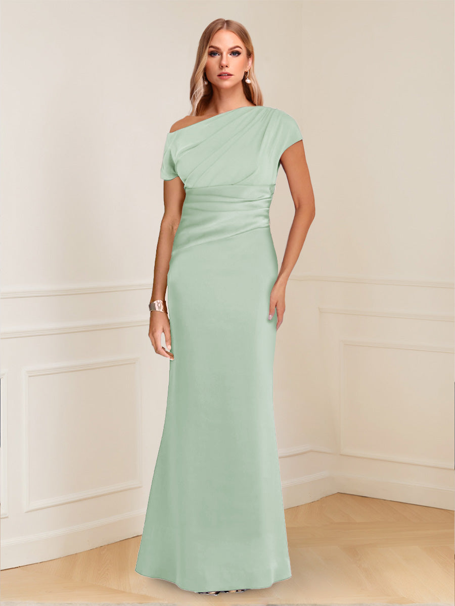 Nadia Elise Sage Green back view mother of the bride dress