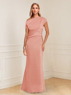 Nadia Elise Coral back view mother of the bride dress