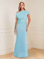 Nadia Elise Sky Blue side view mother of the bride dress
