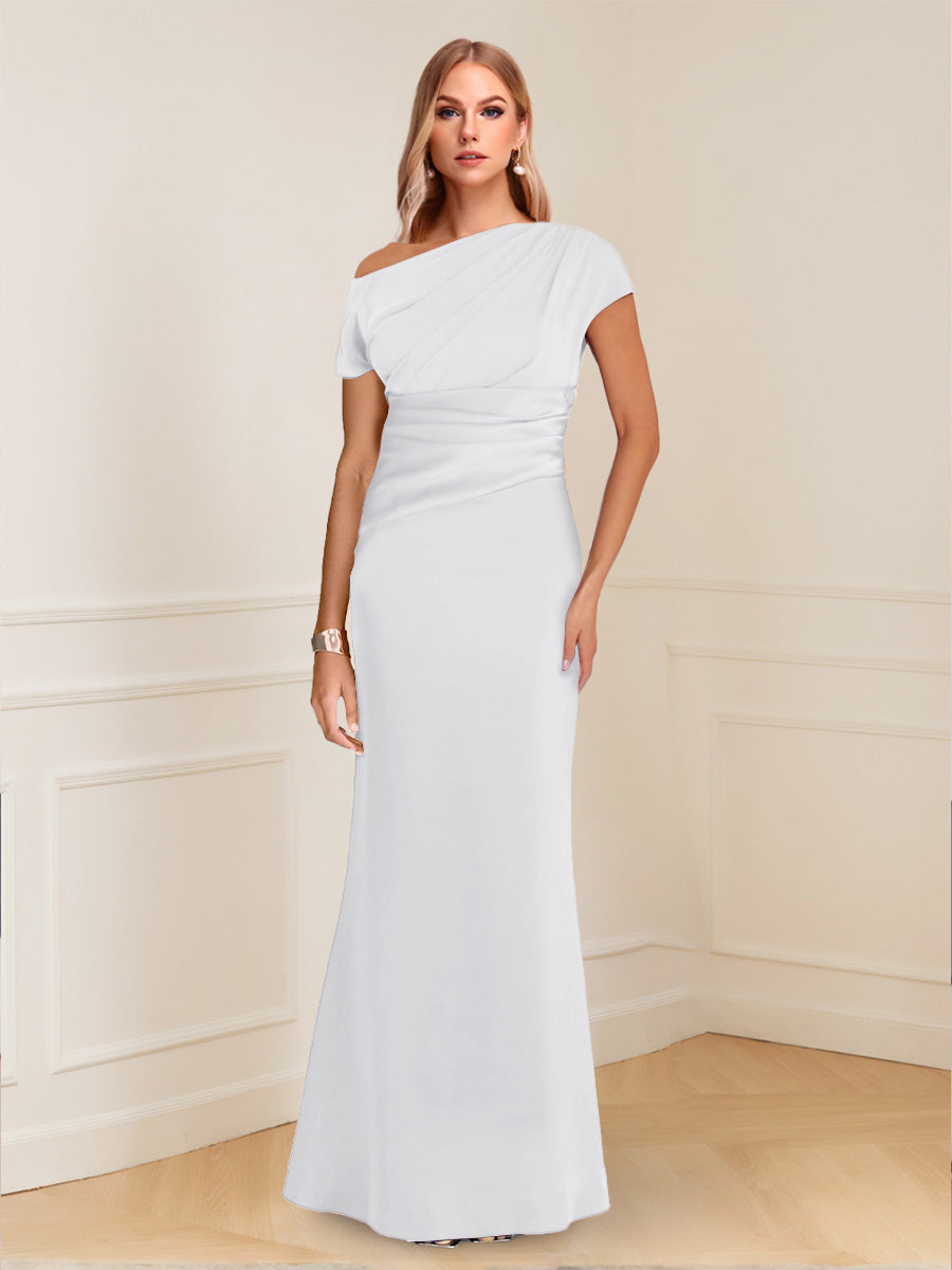 Nadia Elise White front view mother of the bride dress