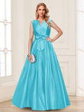 Gina Mae Turquoise front view mother of the bride dress