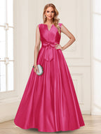Gina Mae Fuchsia front view mother of the bride dress