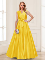Gina Mae Gold front view mother of the bride dress