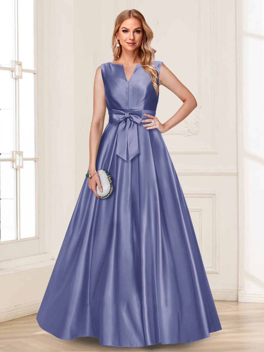 Gina Mae Lilac front view mother of the bride dress