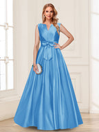 Gina Mae Royal Blue back view mother of the bride dress